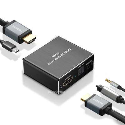 Audio Extractor HDMI Adaptateur HDMI à Optique Ajustable en Volume de 4K  Spdif Toslink R-L (RCA) Jack Audio 3.5 mm Extractor av A240 - Cdiscount TV  Son Photo