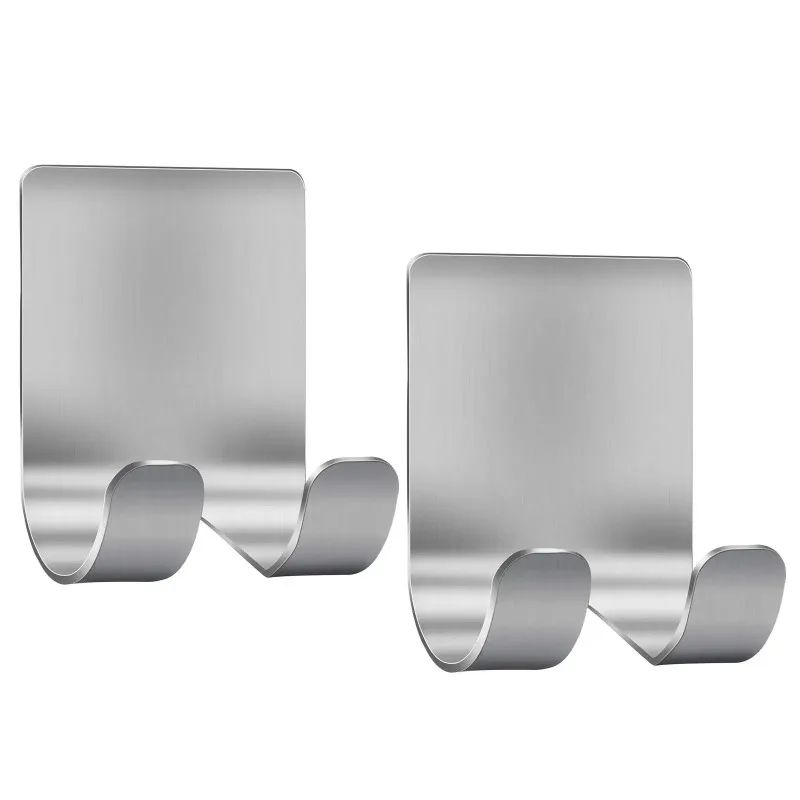 Razor holder 2pcs stainless steel no-drill bathroom wall mount razor storage gadget