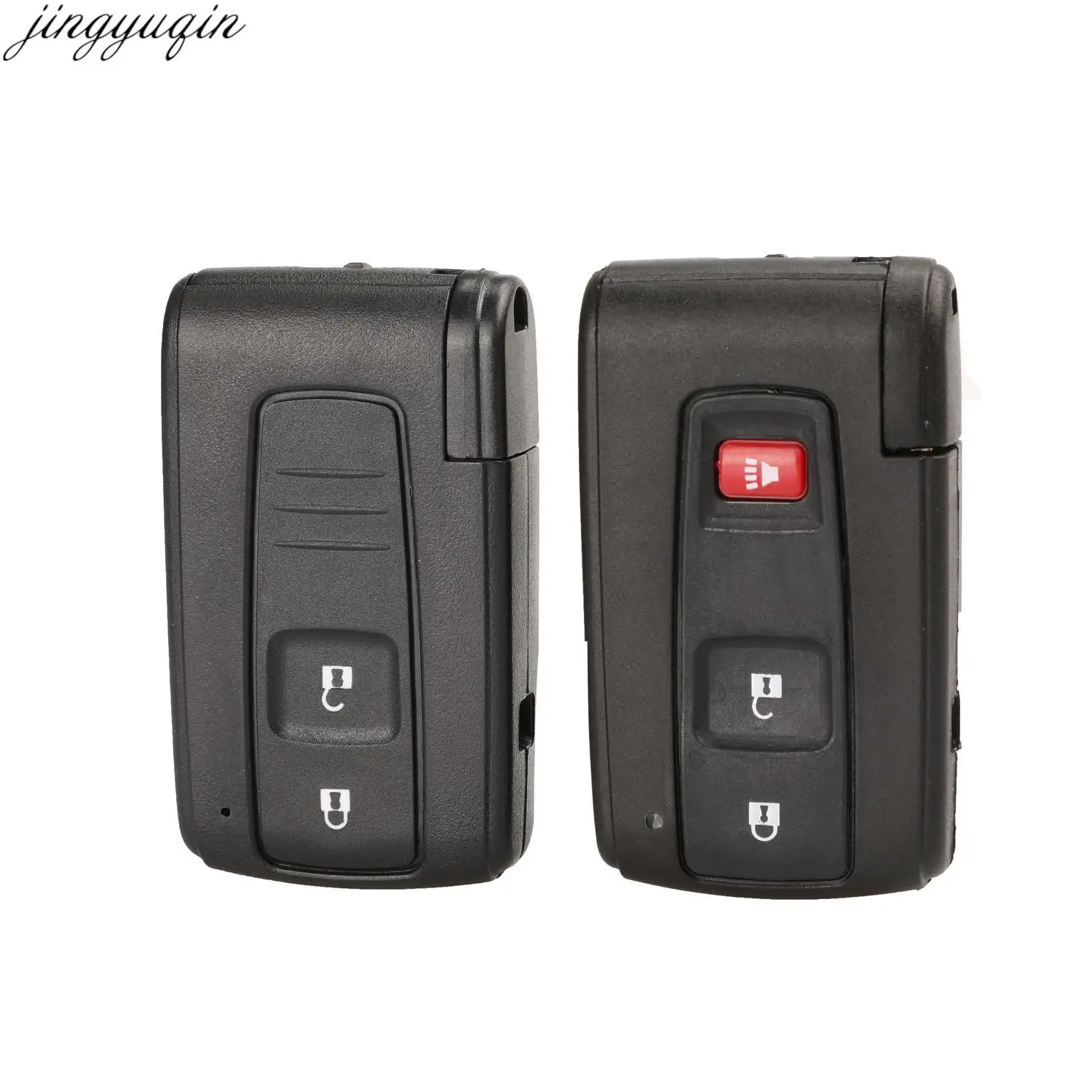 Jingyuqin 2/3 Buttons Smart Car Key Case Shell For Toyota Prius 2004-2009 Camry Corolla Verso With TOY40 TOY43 Blade