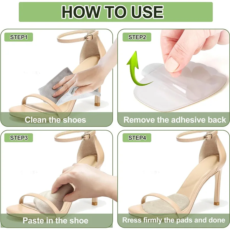 Shoe Insoles Silicone Gel Women Forefoot Pads for Foot Care