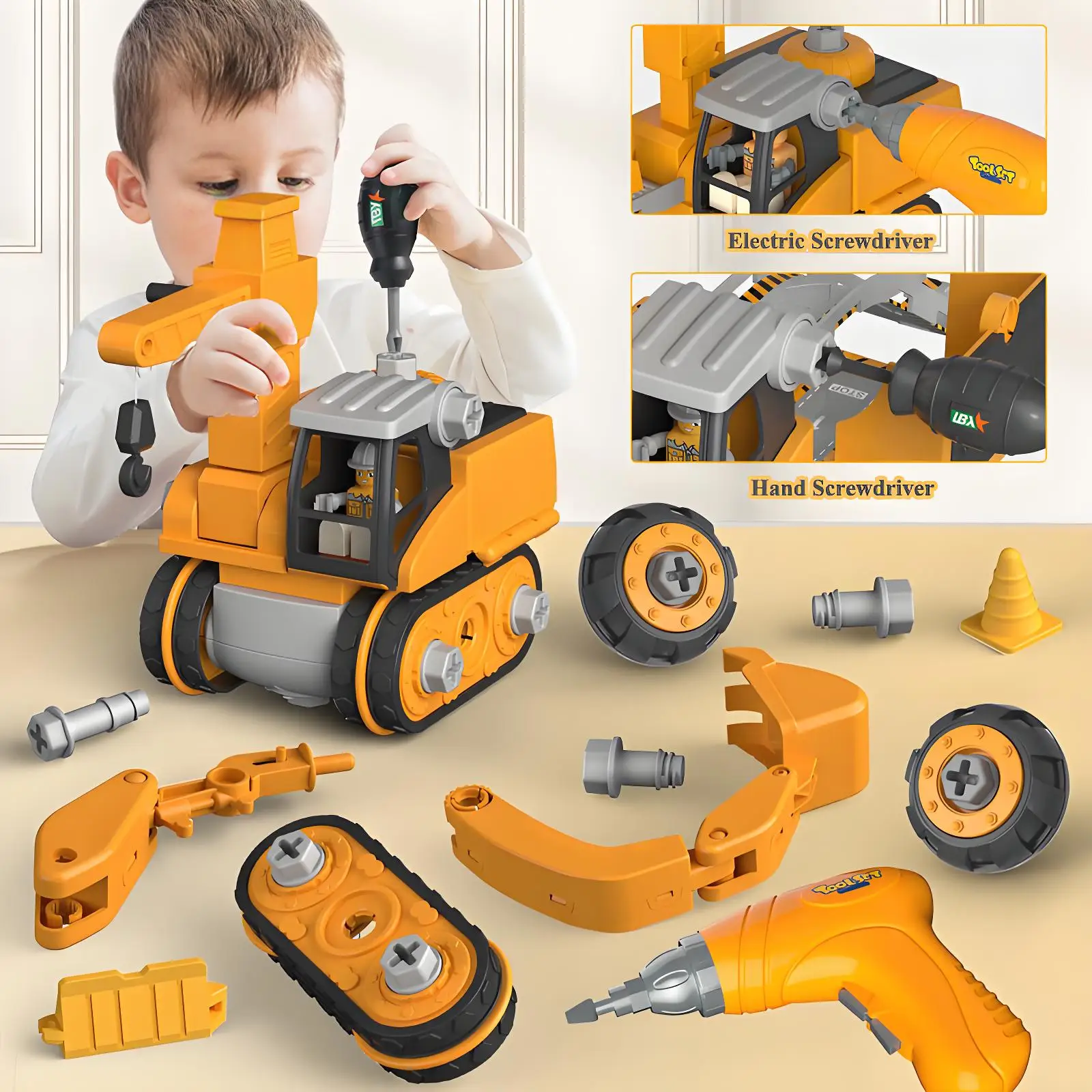 Kids Engineering Construction Set with Electric Drill