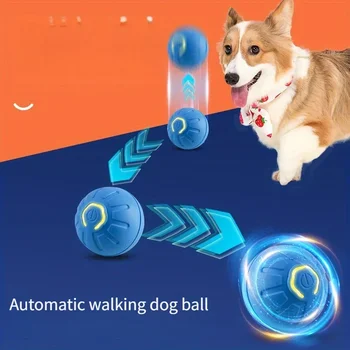 1-10PCS Smart Dog Toy Ball Electronic Interactive Pet Toy Moving Ball USB Automatic Moving Bounce Suitable for Puppy Gift 2