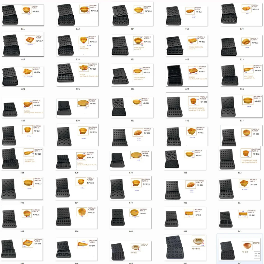 Series of Cheese Tart Mold Making Machine Commercial 30 Holes For Little Triangle Tart Egg Tartlet Machine