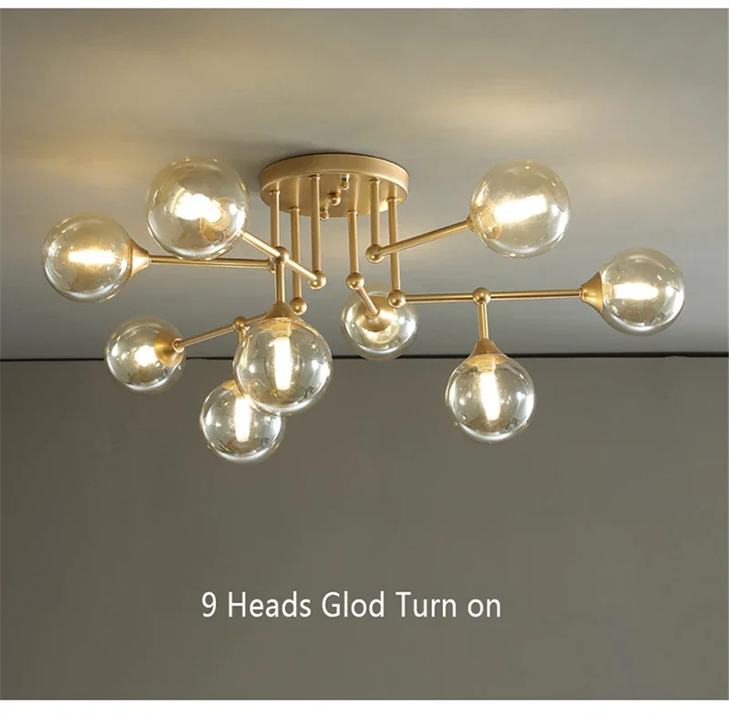 Description Picture 6 of itemNordic Spider LED Ceiling Chandelier Lighting Head Black Gold Chandelier for Bedroom Kitchen Dining Room Pendant Light Fixtures