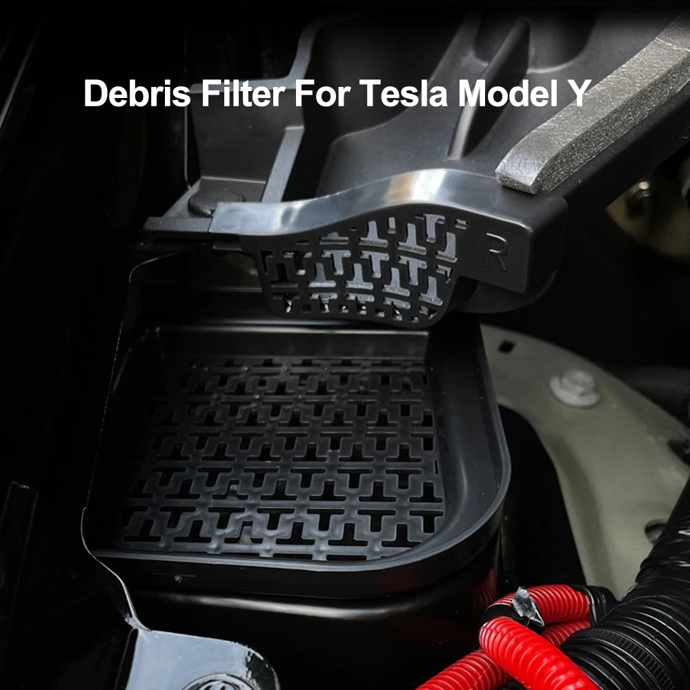 

2pcs Debris Filter For Tesla Model Y Front Trunk Water Guide Groove Filter Anti-Clogging Water Channel Filter Net Accessories