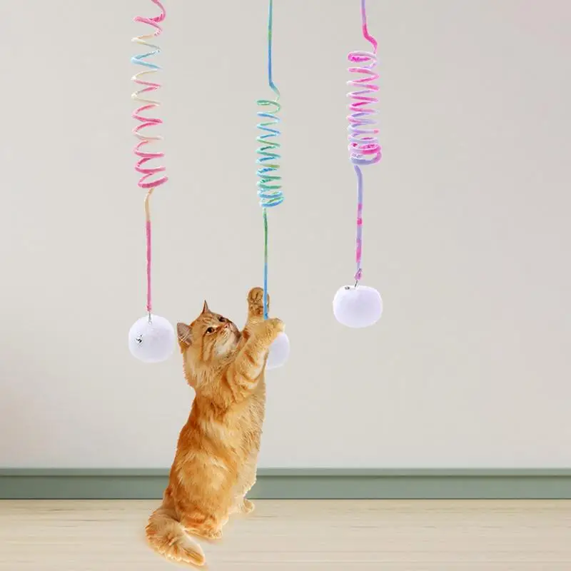 

Interactive Cat Plush String Coil Toy Multipurpose Biting Toys Funny Hanging Door Automatic Scratch Rope For Cat Dog Pets Supply