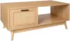 Living Room Coffee Tables,Mid Century Modern Coffee Table with Storage, Walnut Tea Table with Drawer 1