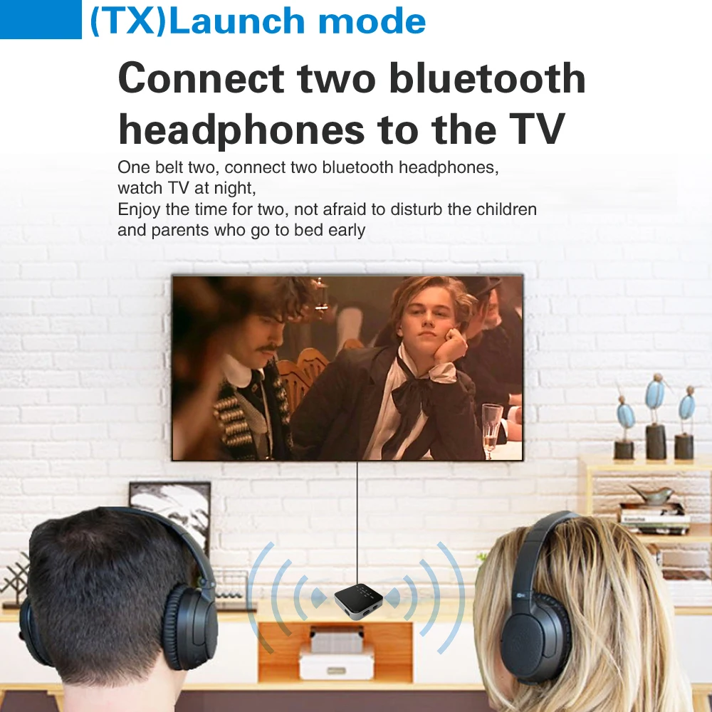 VAORLO aptX-LL/HD/적응형 낮은 대기 시간 Bluetooth 5.2 오디오 수신기 송신기 어댑터 3.5mm Aux 무선 스테레오 음악 어댑터