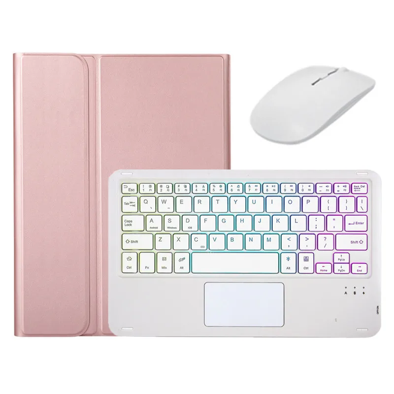 Rainbow Backlight Touchpad Keyboard Case with Mouse