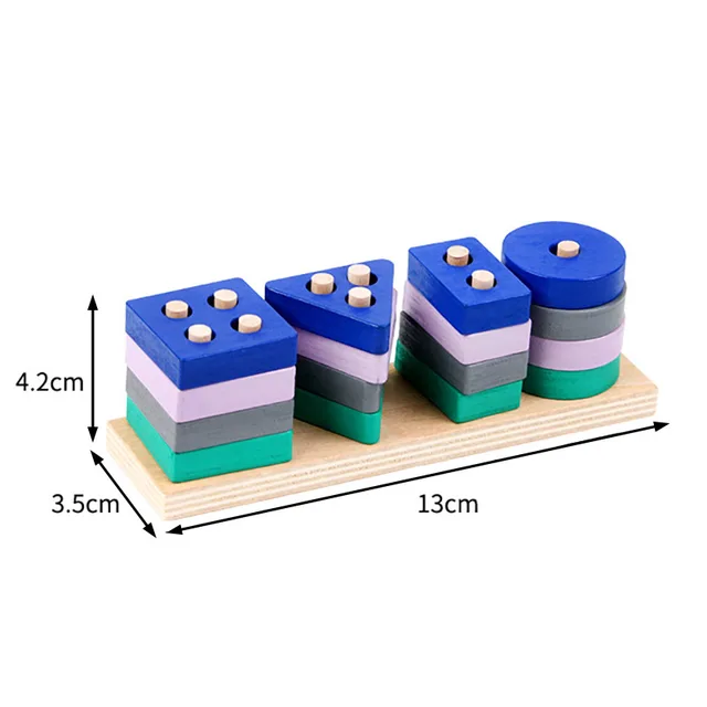 Montessori Toy Wooden Building 3