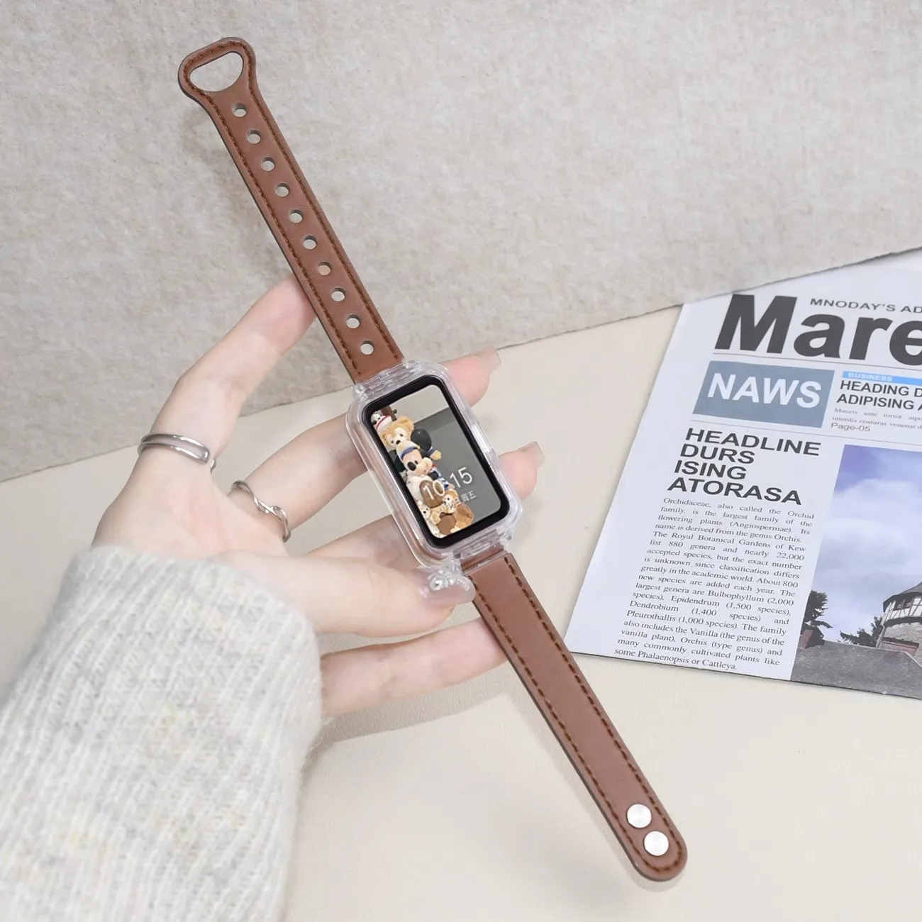 Premium Leather Strap for Smart Bracelet Wristbands - Elegant Accessories