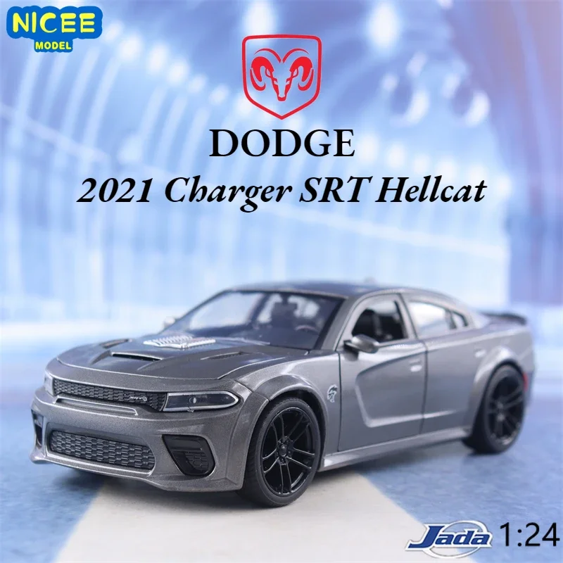 

Jada 1:24 2021 Dodge Charger SRT Hellcat Simulation Diecast Car Metal Alloy Model Car decoration display collection gifts J338