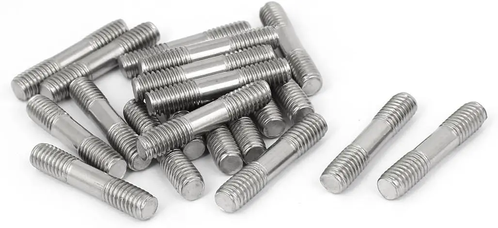 

Kidisoii M6x30mm 304 Stainless Steel Double End Threaded Stud Screw Bolt 20pcs