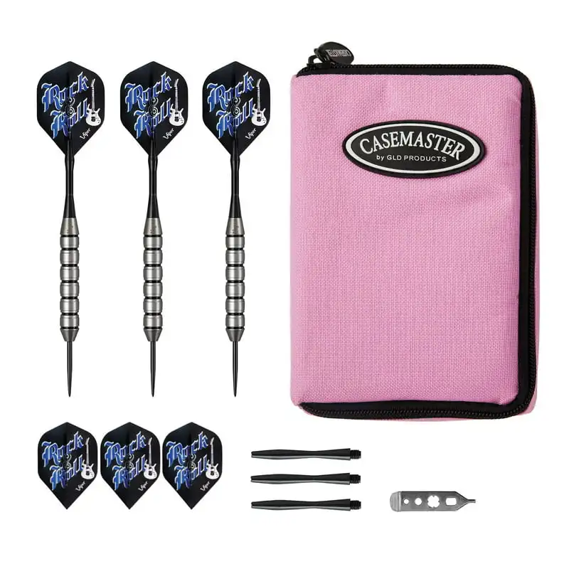 

Underground Rock & Roll Steel Tip Darts 23 Grams and Casemaster Select Pink Nylon Case