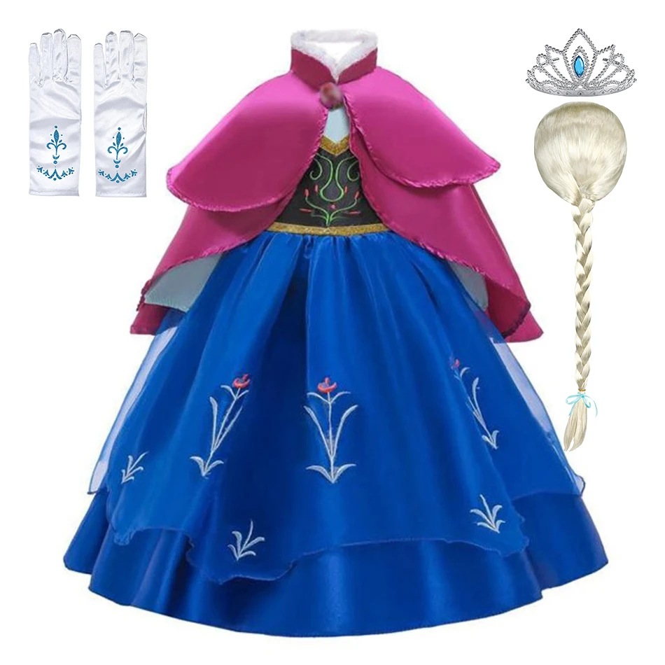Costume Princesse Reine des Neiges Anna/Elsa Complet Enfants