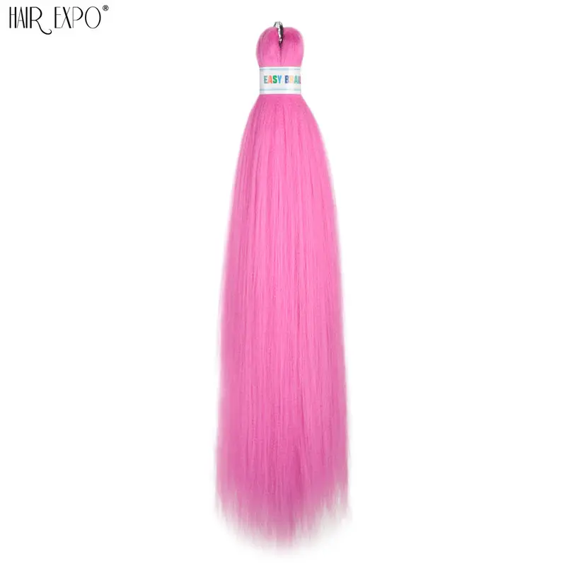 26Inch Easy Braids Hair Synthetic Colourful Pre Stretched Braiding Hair Extensions Jumbo Braids Ombre Yaki Long Straight Hair - Image 53
