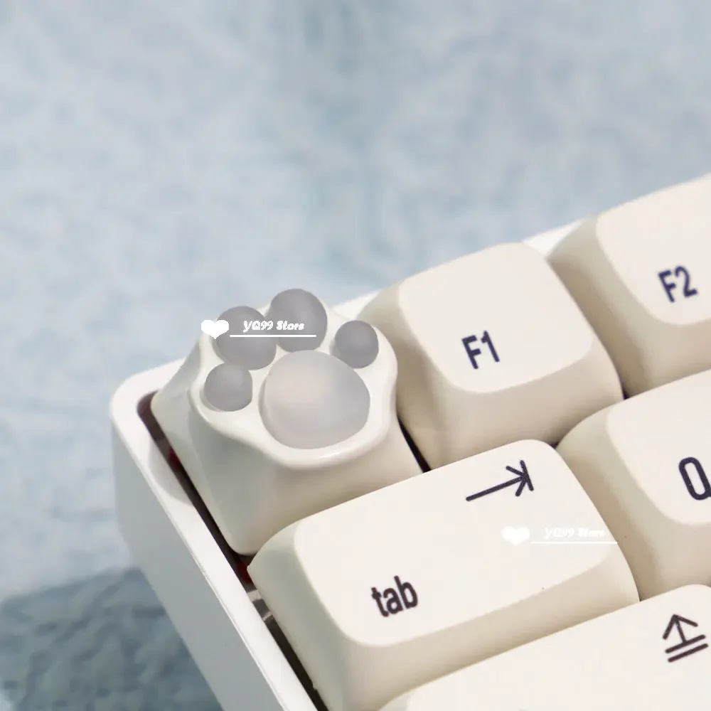 Cat Claw Key Cap Jogos Cat Paw Faça Você Mesmo Key Cap para Teclado Mecânico Urso Garras Soft Feel Silicone Backlit Liga de Alumínio Keycaps - Imagem 4