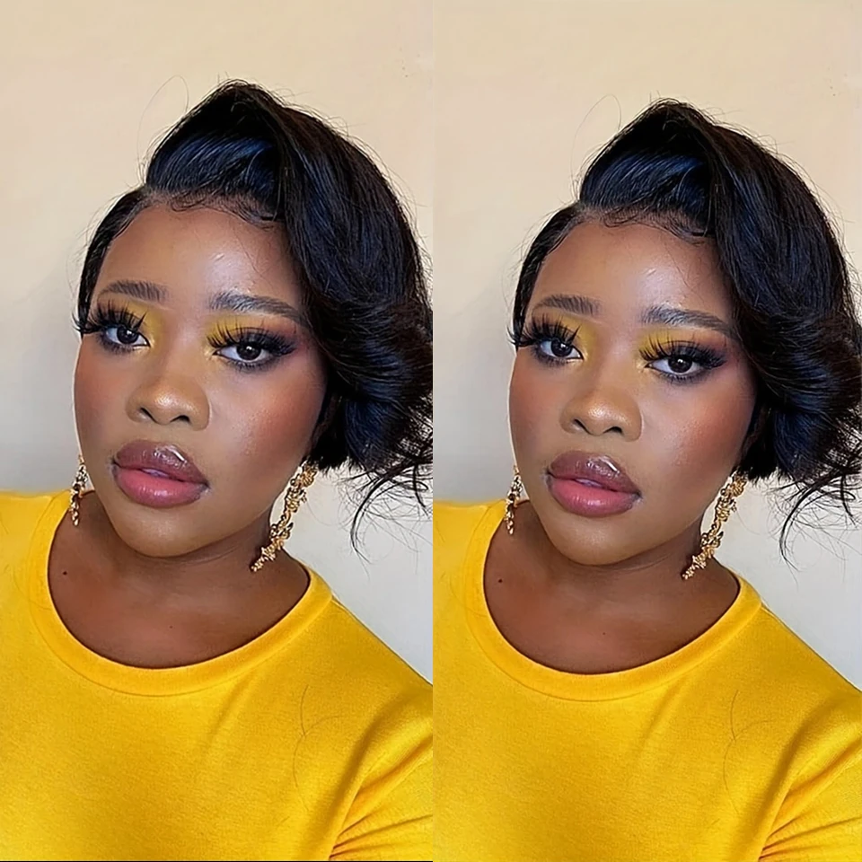 

13x 4 кружевной передний короткий прямой парик для женщин HD прозрачные парики на сетке бразильские 100% человеческие волосы