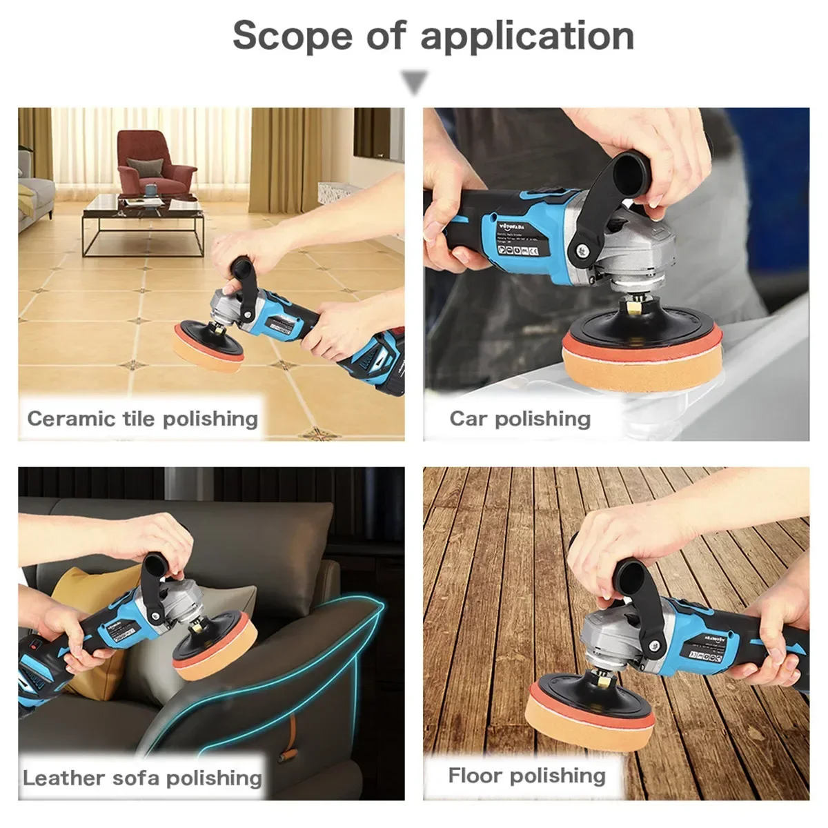 Car Polisher Brushless Angle Grinder 1600W Variable Speed Car Waxing Polishing Machine For Makita 18V Battery car polisher cordless car polisher electric polisher