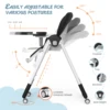 Sejoy Adjustable Baby High Chair with 5-Point Harness 3-Tier Tray & Wheels CE/CPC Certified Children's Dining Chair 6