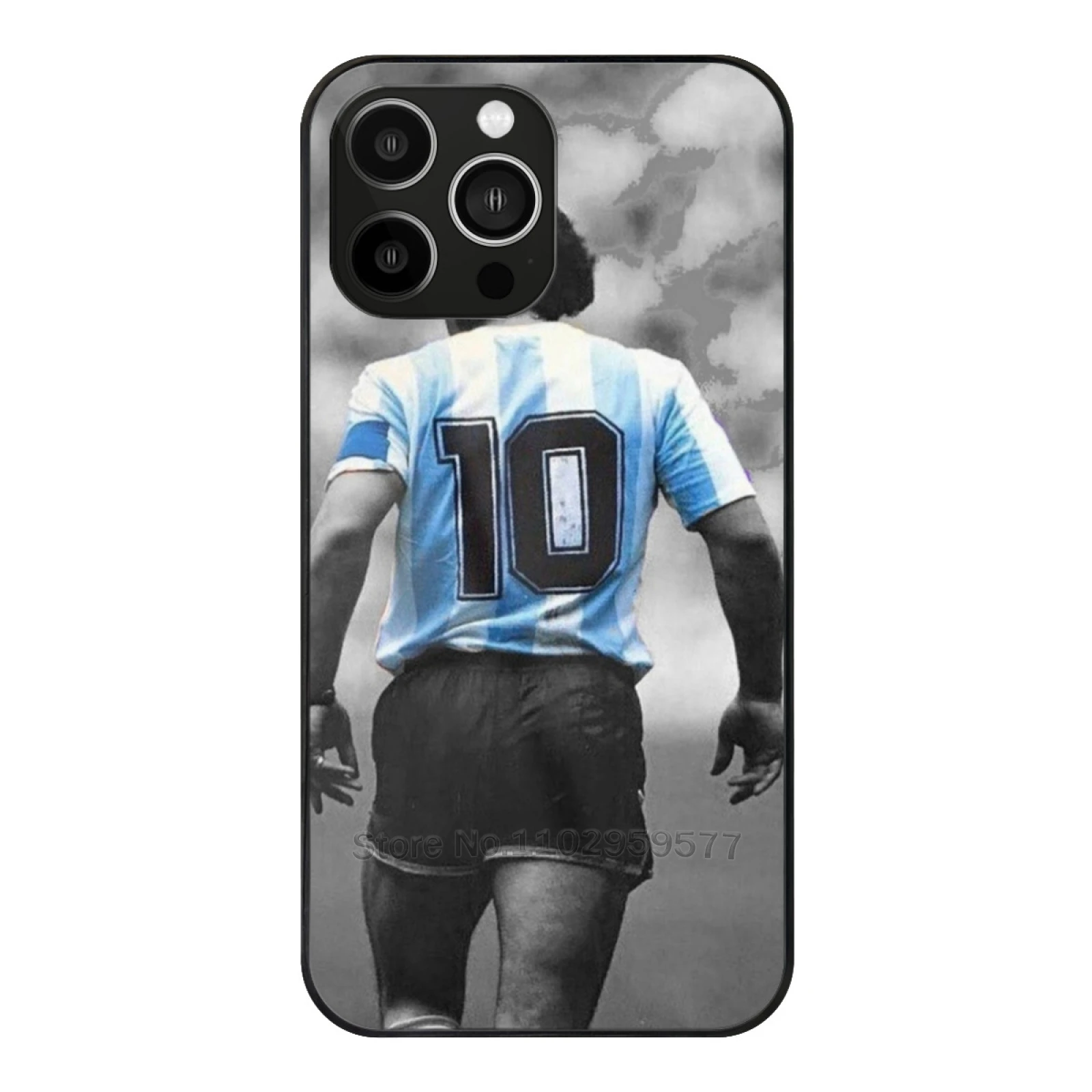 

The Eternal Number 10 Glass Phone Case For Iphone 15 14 11 12 13 Pro Xr X 7 8 Xs Max 6S 5S Plus Cover Diego Maradona Maradona