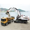 HUINA 1594 Metal RC Excavator 1/14 Electric Heavy Duty 22 Channels Remote Controlled Excavator Model Car Toys for Boy Adults 6