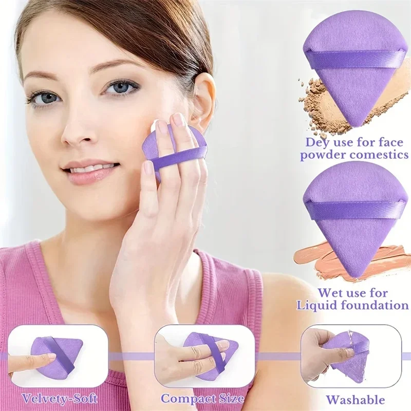 15/12/9pcs Makeup Sponge Puff Mini Finger Powder Puffs Cosmetic Foundation Sponges Triangular Powder Puffs Make Up Accessories 4