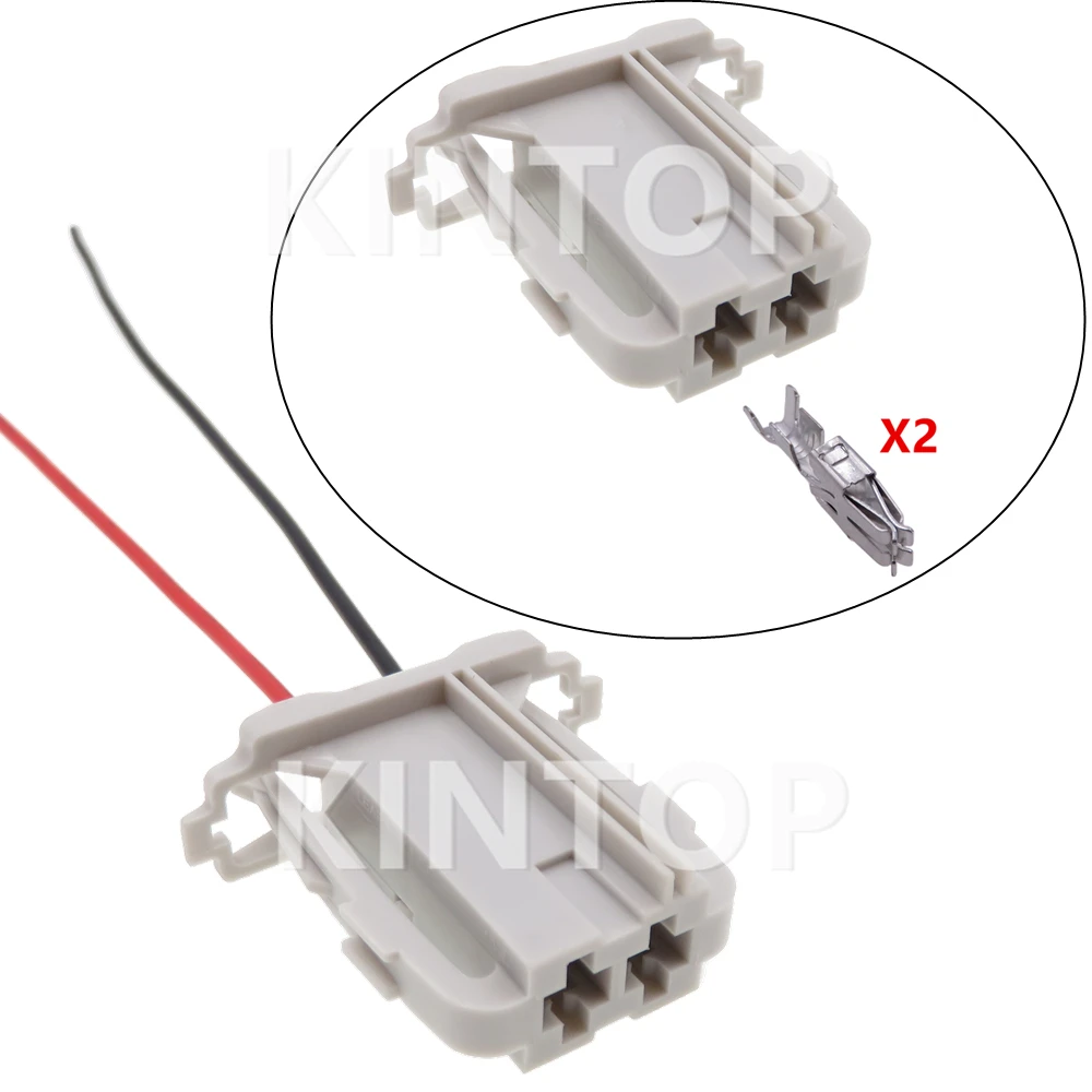 

1 Set 2 Pins Car Plastic Housing Plug with Wires Automobile Wire Cable Socket Auto Modification Connector Accessories
