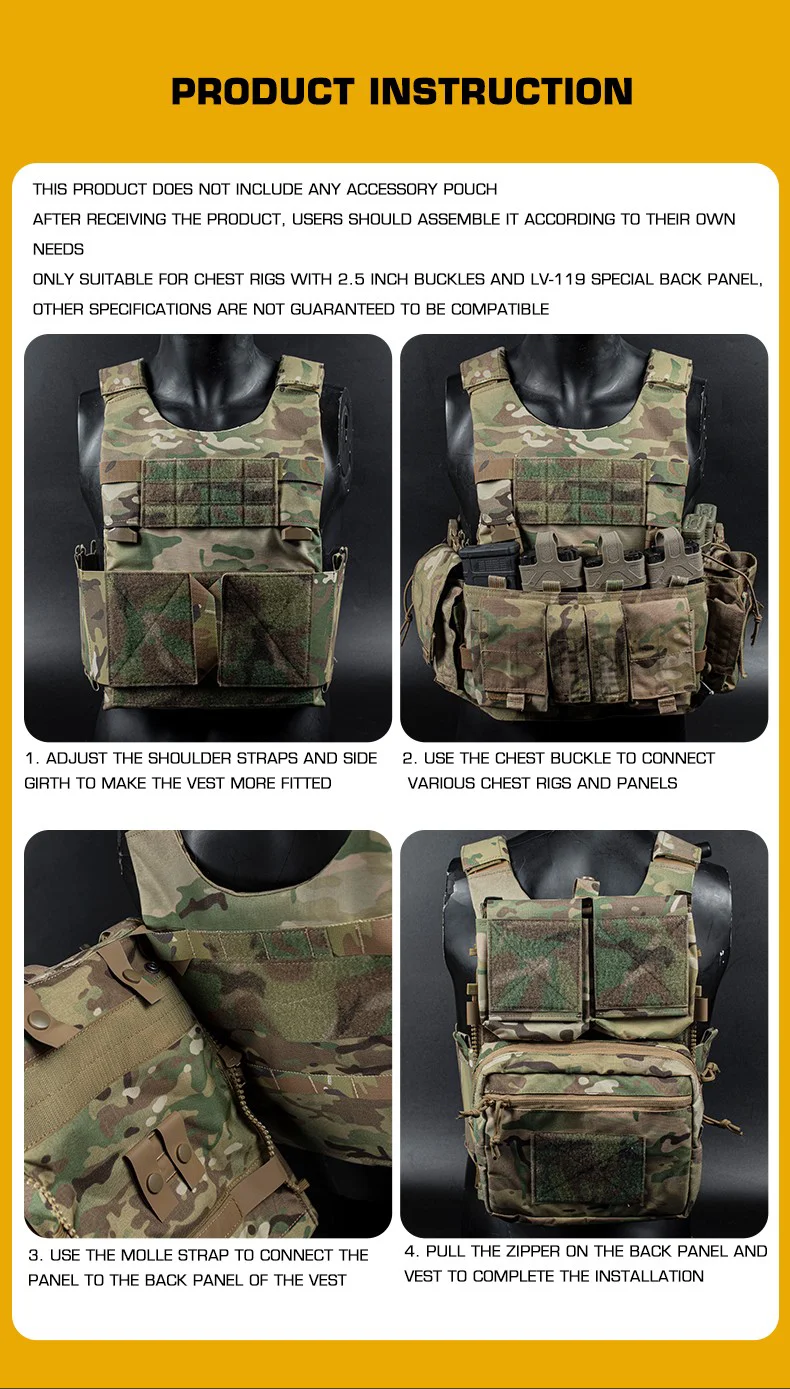LV119 Leichtes, verdeckbares Weste-Modular-Erweiterungssystem für Outdoor-Aktivitäten mit Low-Profile-Aufbewahrungslösungen – Detail 6