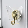 Acrylic Butterfly Transparent Hook Clothes Hanger For Bathroom Wall Hanging Rack Organization Storage Door Hooks Kitchen Gadget 5