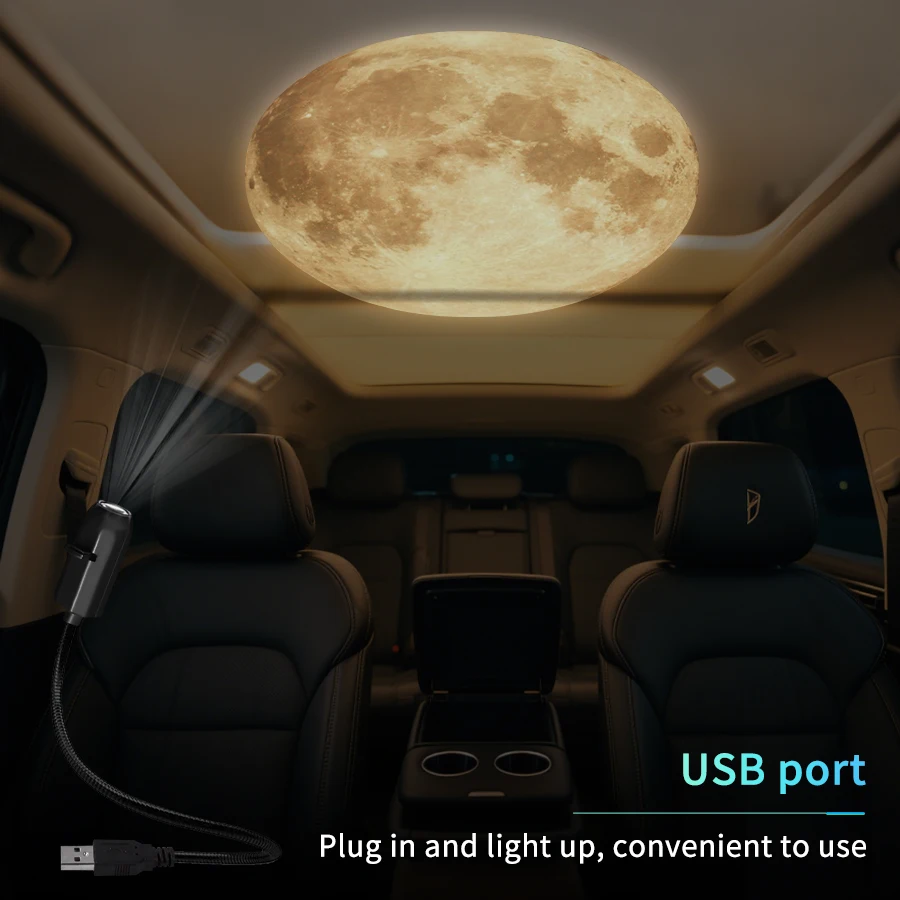 รูปสินค้า ไฟฉายโปรเจคเตอร์เสียบ USB ลายดาวเคราะห์ ตกแต่งบ้าน