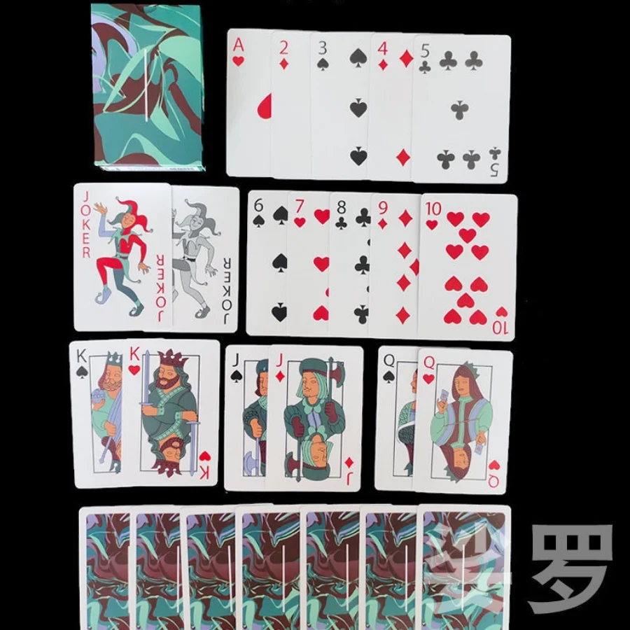 New 54 Pieces/set 57x87mm White Core Paper Poker Creative Gradient Deck Playing Cards Magic Tool Party Table Game