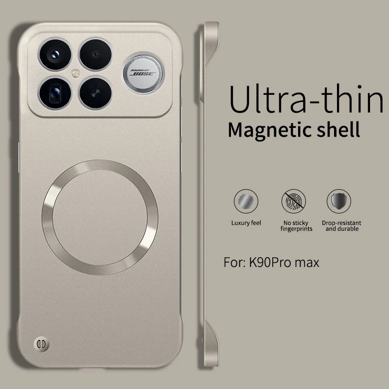 Enhanced Borderless Metallic Paint Magnetic Phone Case - Thin, Magsafe-Compatible