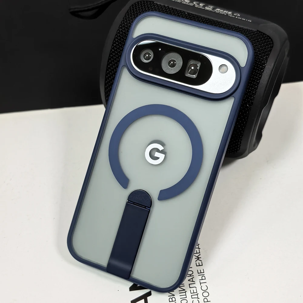 Durable Matte Metal Bracket for Magnetic Charging Stand - Shockproof Acrylic Phone Cover