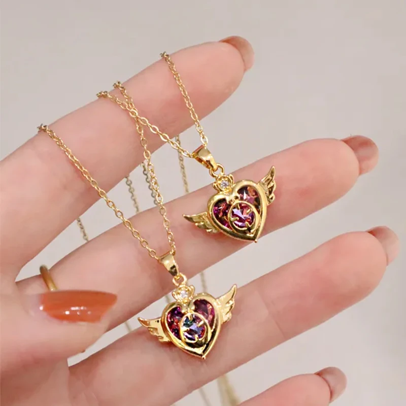 Ожерелье с подвеской кристаллами в стиле аниме Сейлор Мун для женщин и девушек