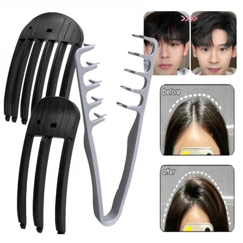 2/3pcs Fluffy Texture Styling Comb Volumizing Wide-Tooth Hair Styling Tools Natural Curling Perm Fluffy Bangs Clips hair clips,hair accessories
