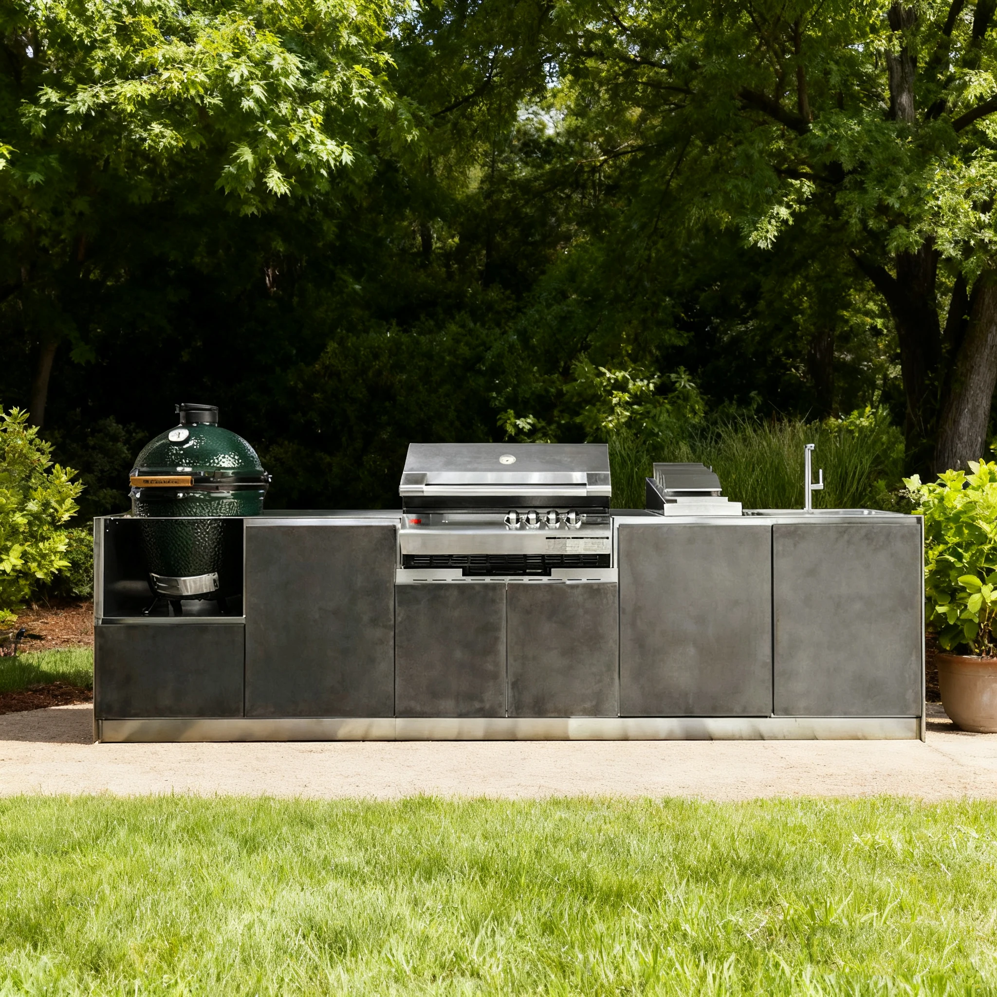 Cuisine extérieure moderne en acier inoxydable 304/316 1