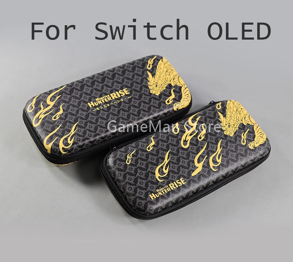 

5pcs For Nintendo Switch Oled Monster Hunter Protective Storage Bag Waterproof Travel Carry Case for NS Switch Universal