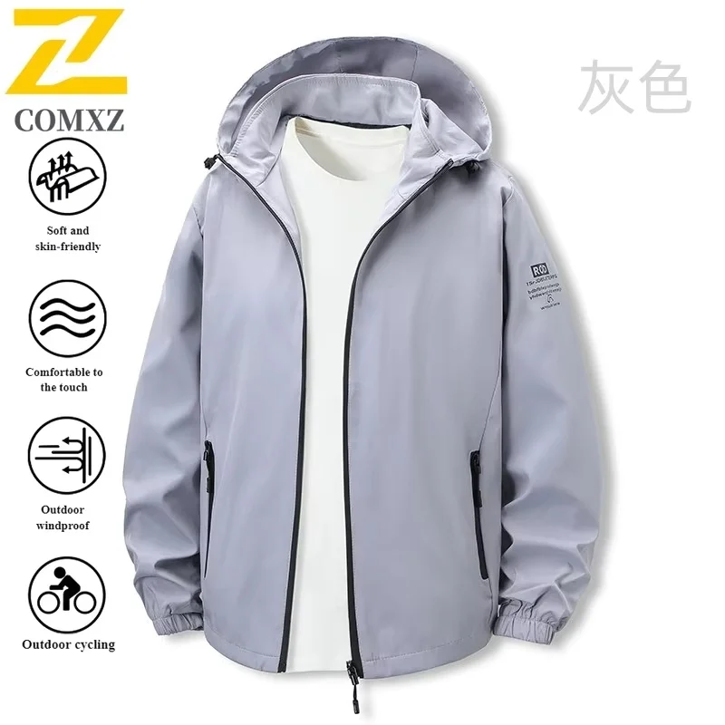 EiAO  Windbreaker Trendy Hooded Spring Autumn Waterproof Windproof Outdoor Jacket for Hiking Camping Fishing Urban Sports 2025