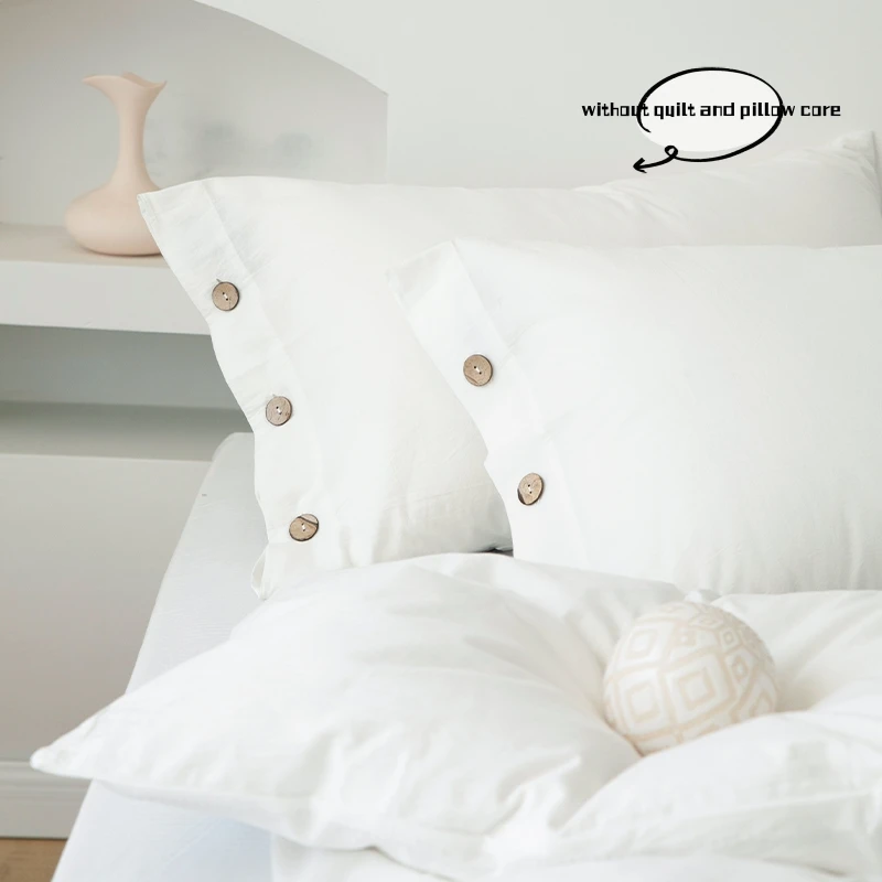 3pcs  100% cotton bedding set Double Duvet Cover Set 220x240 Solid Twist Cotton King Size Bedding Set Quilt Cover Set 3