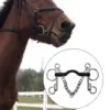 Durable Horse Bit, with Curb Hooks Chain Horse Bit, Harness, for Equestrian Horse Chewing 5