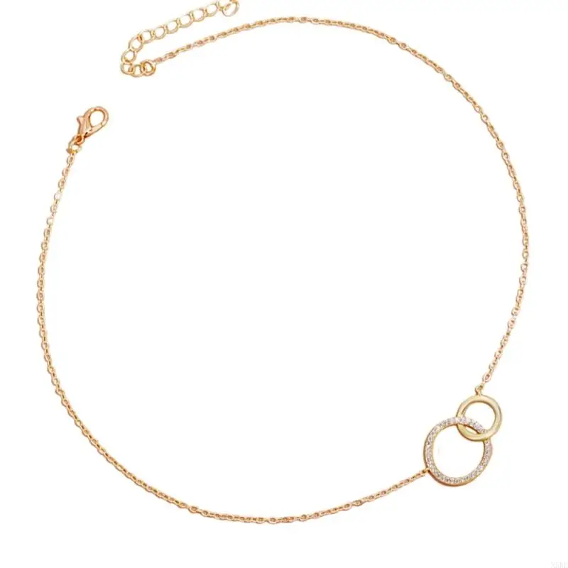 Dainty Thin Chain Necklace on Model
