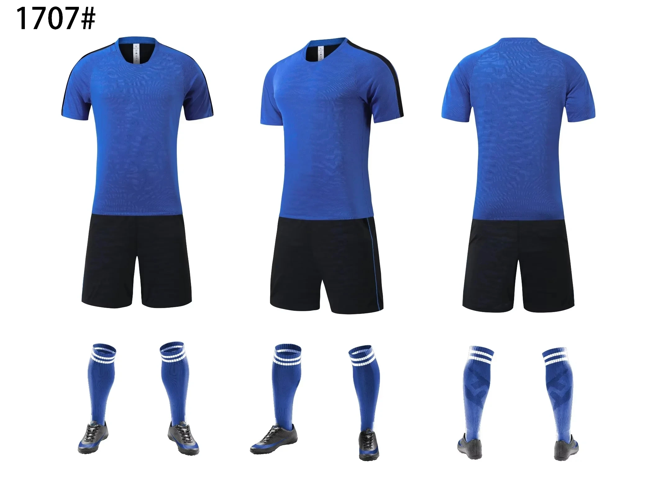 /25 Quality Double Sided blank Football Jersey Sets Men Cheap Soccer Uniforms For Teams`