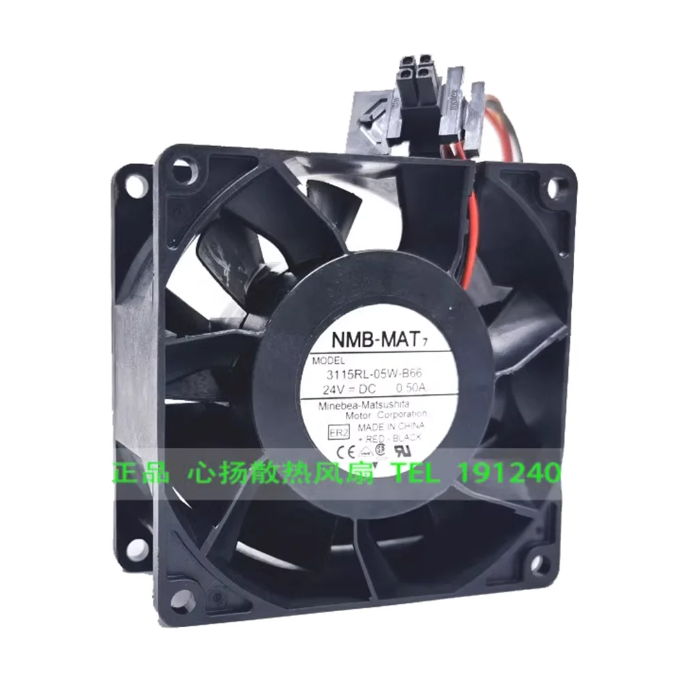 

New original 3115RL-05W-B66 24V 0.5A 8038 8cm 80mm 80*80*38mm 4-wire with original plug ACS880 cooling fan