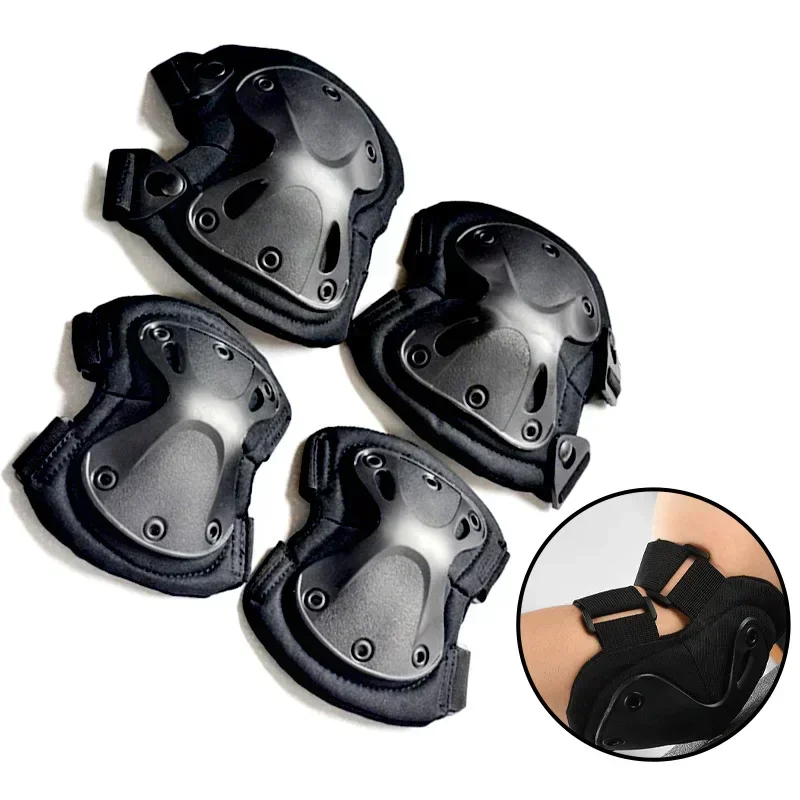 Outdoor Tactical Protective Gear Knee Pads Elbow Pads For Outdoor Cycling Mountaineering Hiking Protection Sports knee pad elbow pads protective gear set