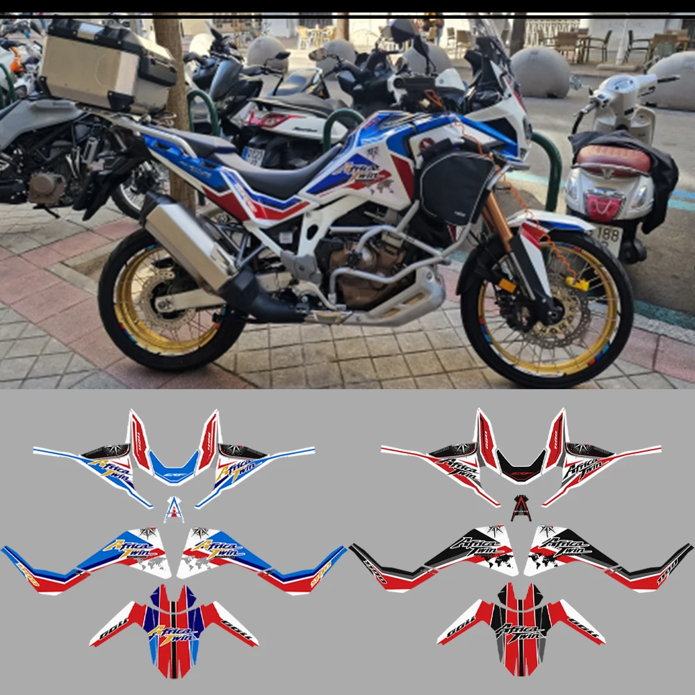 Africa Twin Protection Side Tank Pad For Honda CRF1100 CRF 1100 L Adventure ADV Visor Set Stickers Decal Kit 2019 2020 2021