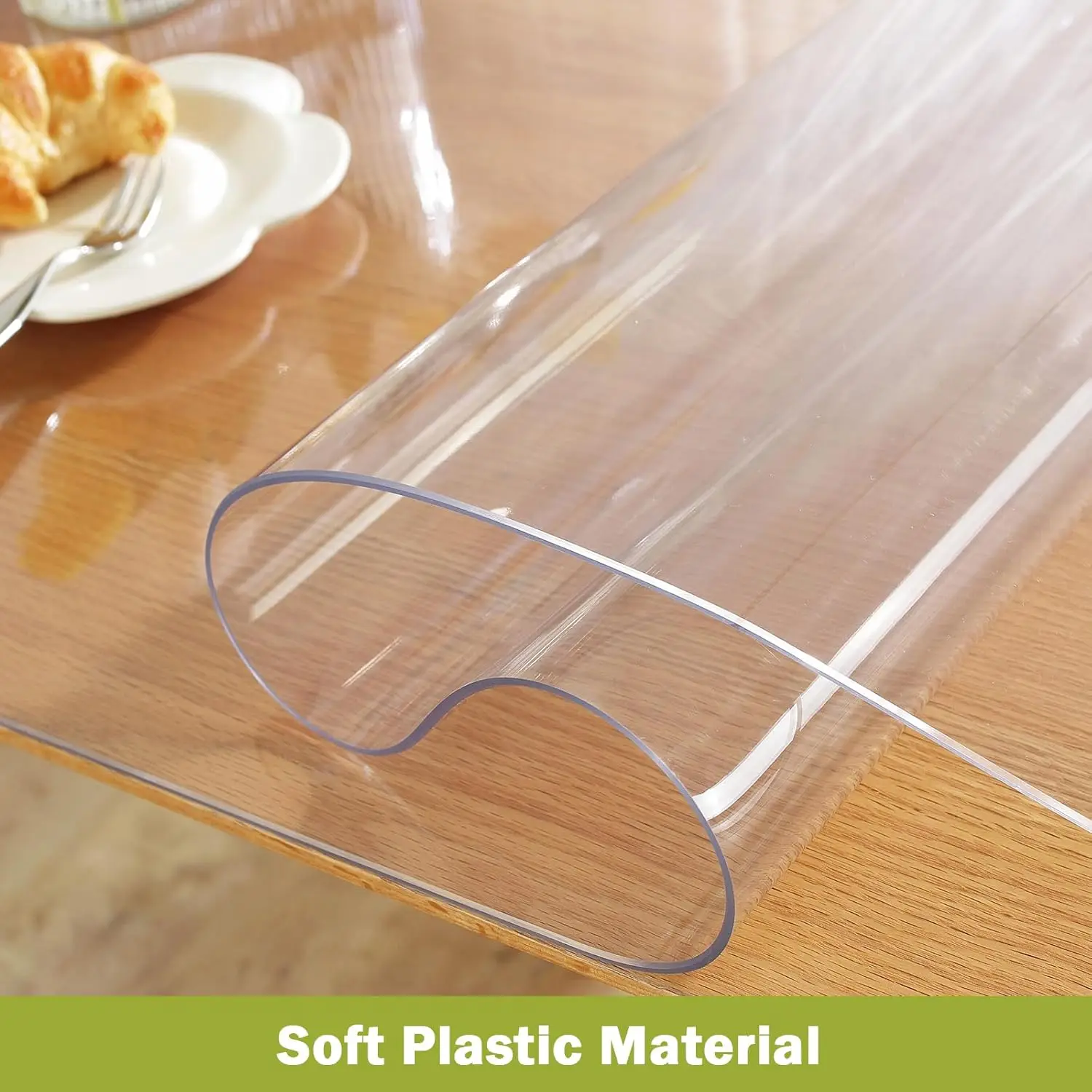 40 x 72 inches, 1.5mm thick transparent desktop protective film, used as a desk pad for desktops, coffee and restaurant tables 3