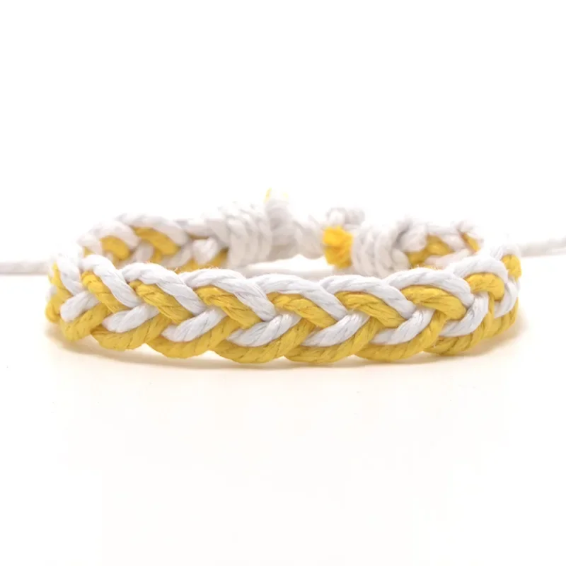 

10pcs White and Pink Hand-woven Cotton Cord Bracelet Mix-color Braided Handmade Rope Wrap Adjustsize Length Male Gift