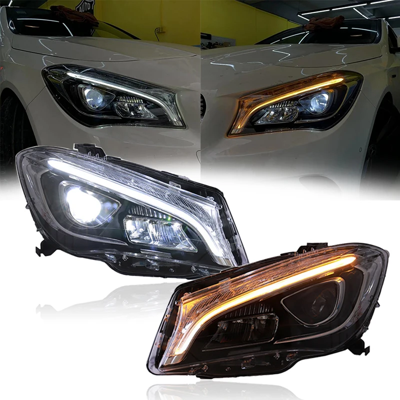 

Car Styling Headlights for Mercedes-Benz W117 CLA 180 200 220 250 260 2013-2019 LED DRL Turn Signal LED Lens Headlamps Assembly