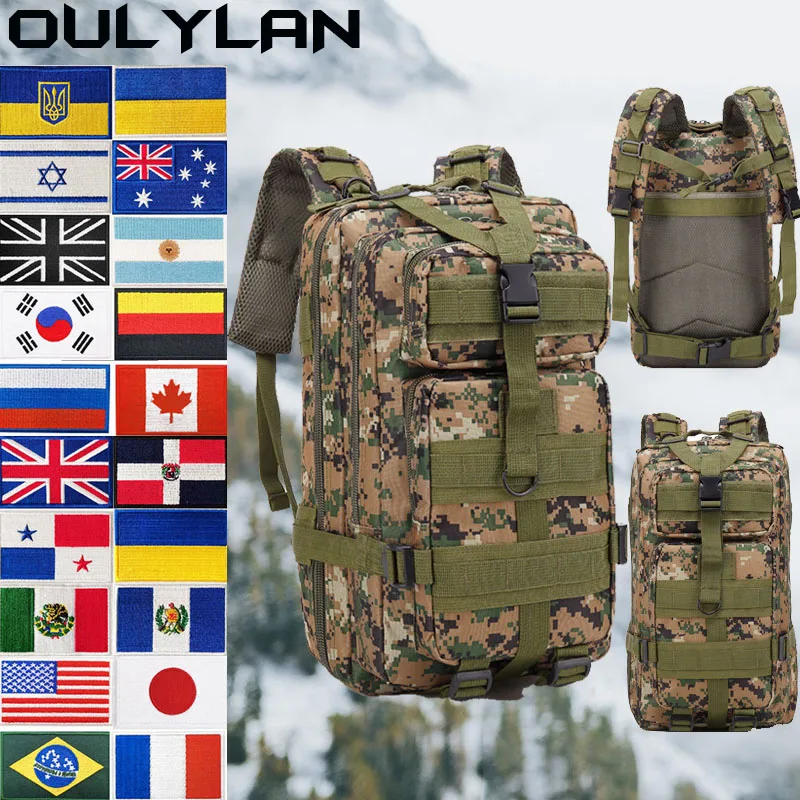 

OULYLAN Men Women Military Tactical Rucksack 3P Army Molle Assault Bag 30L/45L Camping Hunting Backpack Waterproof Hiking Bags